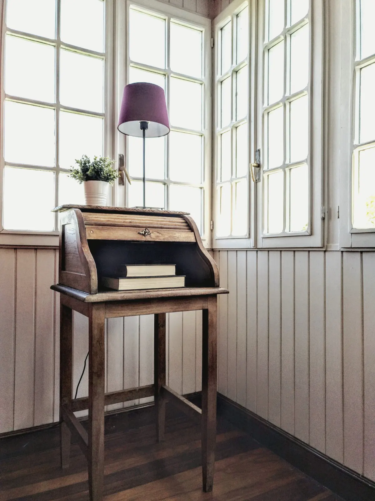 Lámpara escritorio rústico